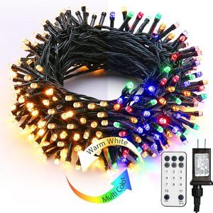 Christmas Lights, 65.67ft 200 LED Color Changing Tree Lights 11-Function Warm Wh